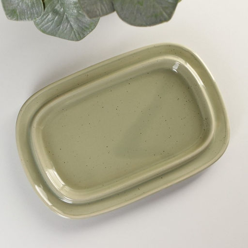 Маслёнка «Домик в деревне» 18.5×12.5×5.5 см, керамика