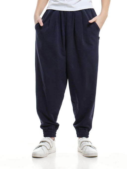 Брюки для девочки со складками 22-7690 синий - Mini maxi фото 13