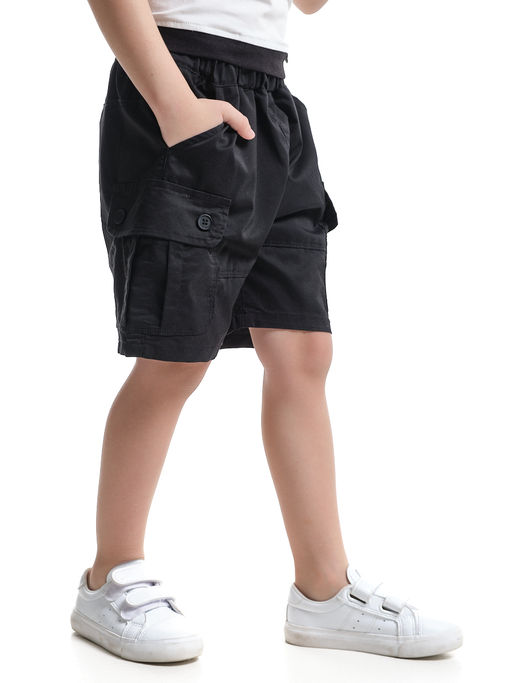Шорты карго для мальчика 33-7972 черный - Mini maxi фото 2