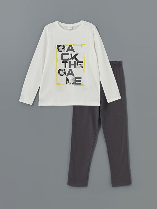 Bisiklet Yaka Erkek ?ocuk Pijama Tak?m?