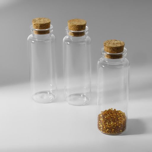 Баночки для хранения бисера, d=3×8 см, 3 шт.