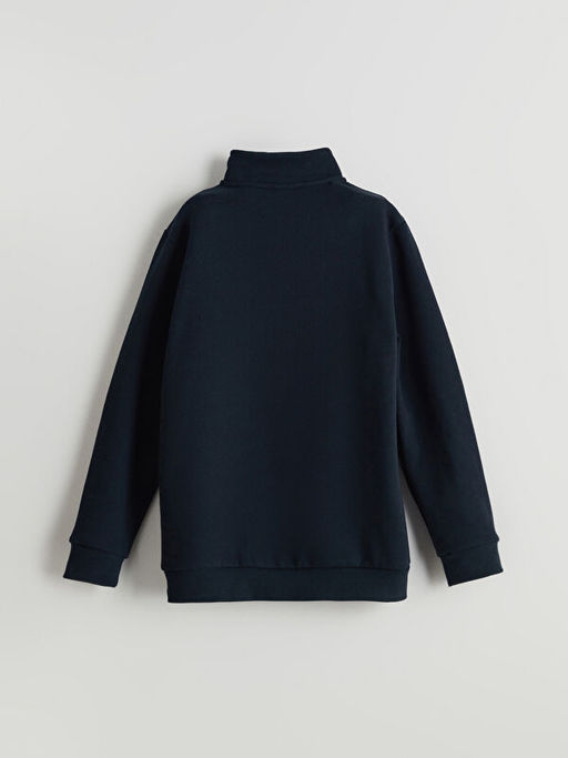 Dik Yaka Erkek ?ocuk Kal?n Sweatshirt