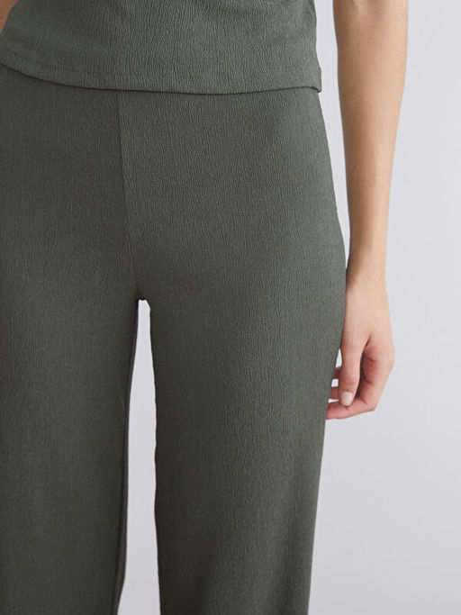 Beli Lastikli Dokulu Geni? Pa?a Kad?n Pantolon