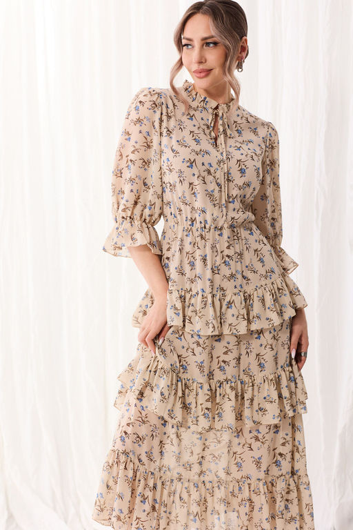 Платье Golden Valley 4919-1 бежевый  фото 2