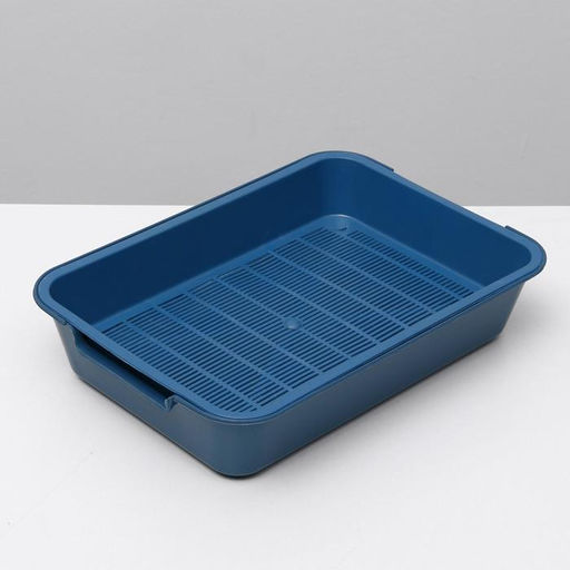 Туалет с сеткой Белла для кошек, 37 х 27 х 8 см, синий - Simaland фото 3