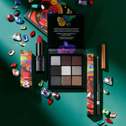 Палетка теней для век Драгоценные камни Ultra Colour, 9 г