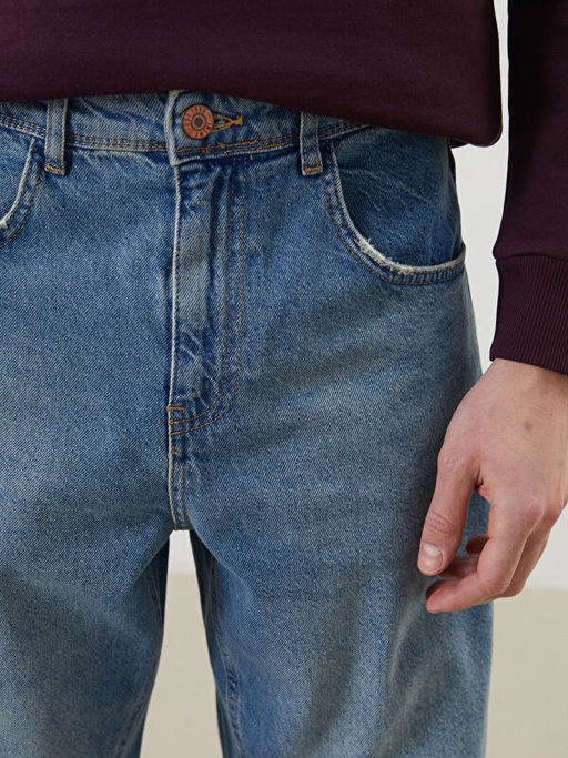 Loose Fit Erkek Jean Pantolon