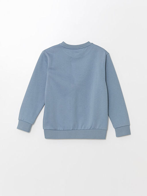 Bisiklet Yaka Basic Uzun Kollu Erkek ?ocuk Sweatshirt - Waikiki фото 3