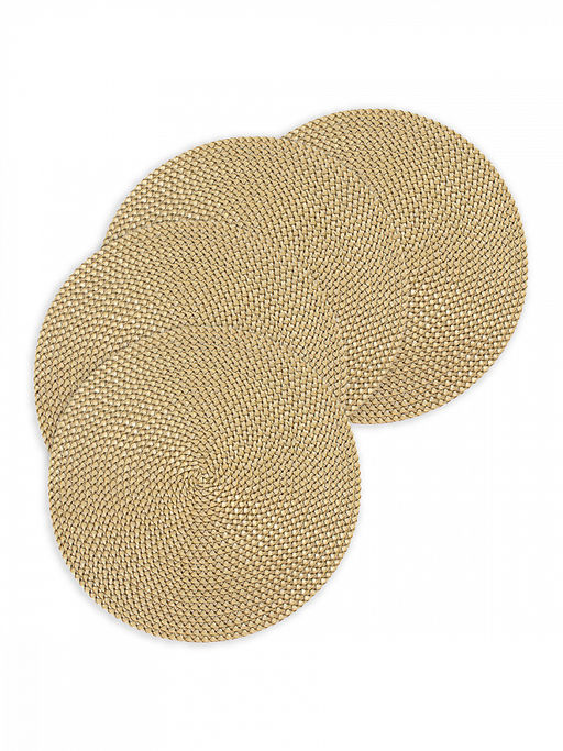 Набор салфеток сервировочных D38, 4 шт. золото полипропилен - Denastia фото 4