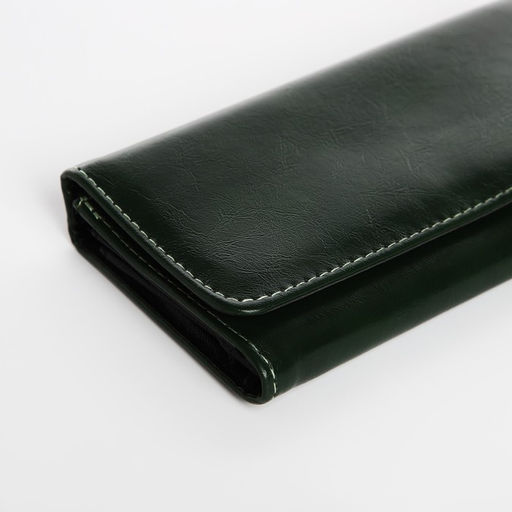 Кошелёк на кнопке, цвет тёмно-зелёный - Simaland фото 3
