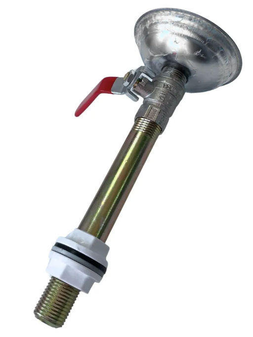 Душ летний металлический с шаровым краном (Лейка металл,соединитель пластик) ID10348