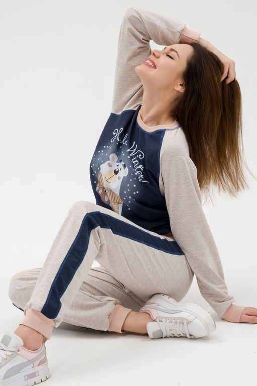 Костюм женский из футера Гамми индиго - Амадэль фото 27