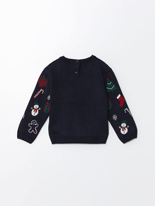 Bisiklet Yaka Y?lba?? Temal? K?z ?ocuk Triko Kazak - Waikiki фото 3