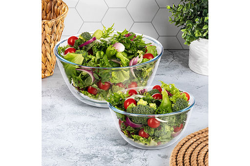 Набор 2 салатников 1050 мл, 2,1 л Crystal glass, стекло
