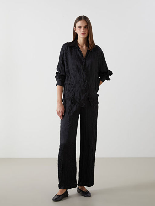 Oversize Saten Kad?n G?mlek Tunik