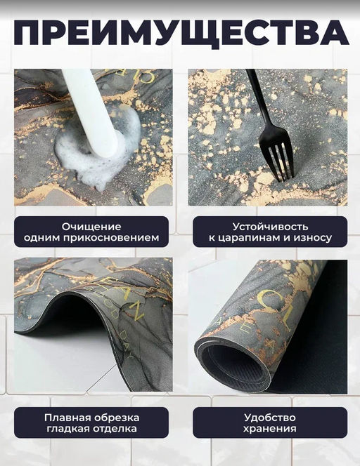 Коврик для ванной прямоугольный - 80*50см (3127) Голубой - Мой органайзер фото 3