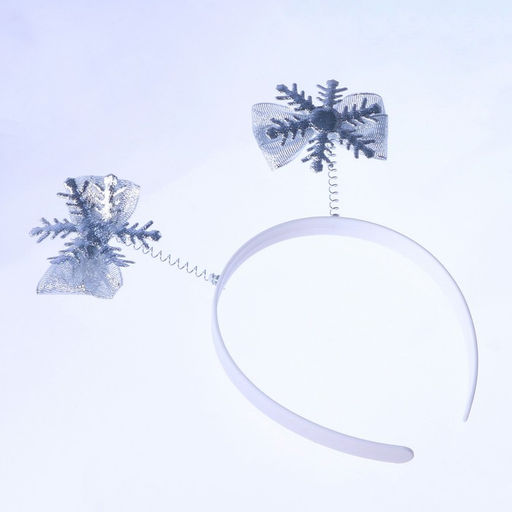 Цена за 6 шт. Ободок новогодний карнавальный Снежинка - Страна карнавалия фото 2