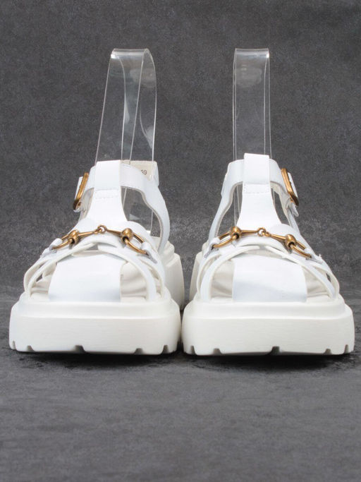 08-PEAG54-1 WHITE Босоножки женские (натуральная кожа) - Фабричный китай фото 9