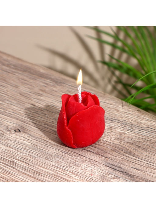 Цена за 2 шт. Свеча "Тюльпан" 4х4х4 см, соевый воск