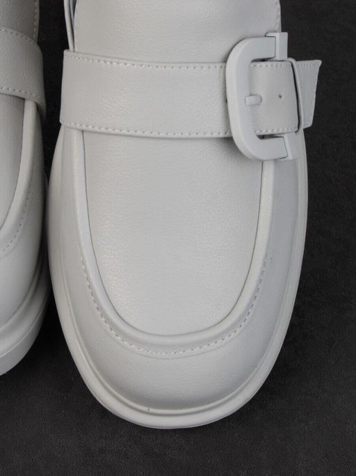 03-PDJ71-3 LT. GRAY Лоферы женские (натуральная кожа)