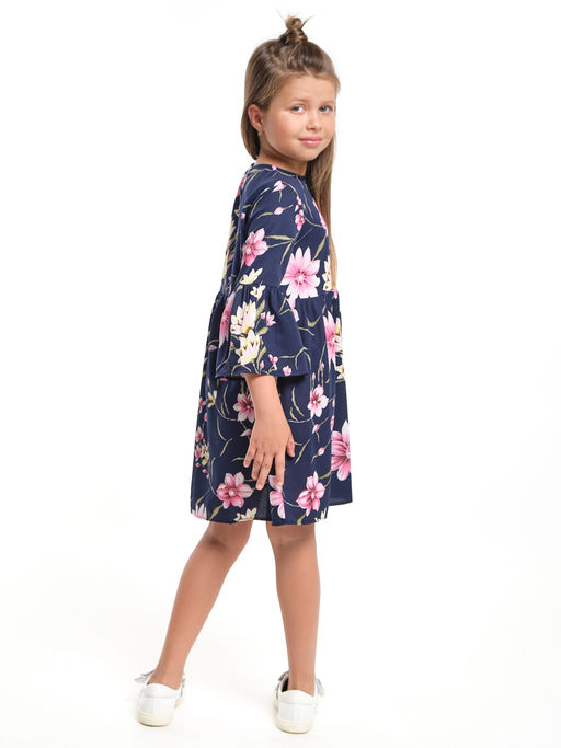 Платье для девочки UD 6531 синий/цветы - Mini maxi фото 6