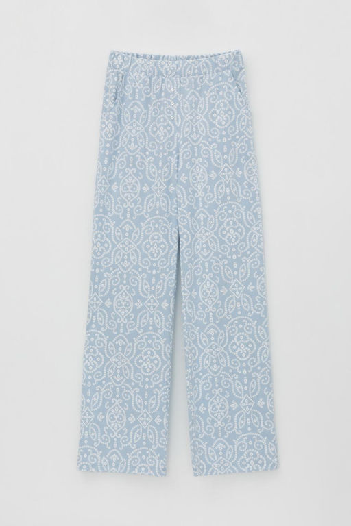 VERY NEAT _ Е 40046/голубой,кружевной узор брюки жен фото 5