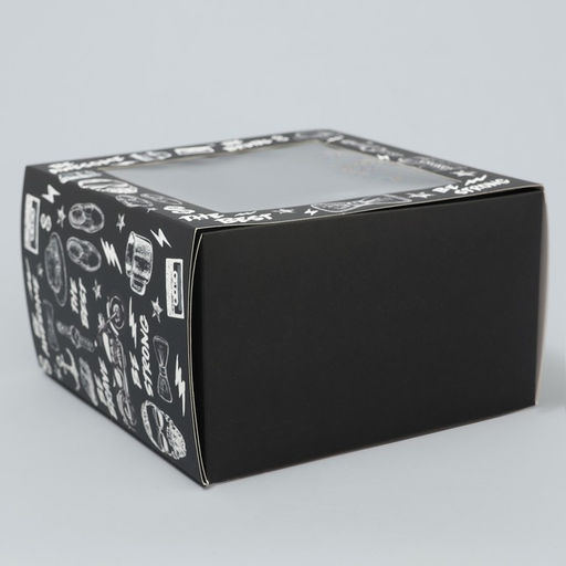 Цена за 5 шт. Коробка-фоторамка подарочная складная, упаковка, «Мужская», 14×14×8 см