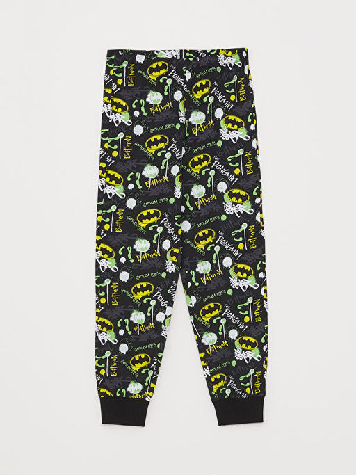 Bisiklet Yaka Batman Bask?l? Uzun Kollu Erkek ?ocuk Pijama Tak?m? - Waikiki фото 3