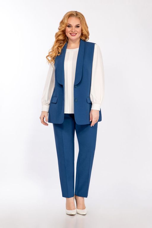 Костюм Элль стиль 2132 морская волна  фото 4