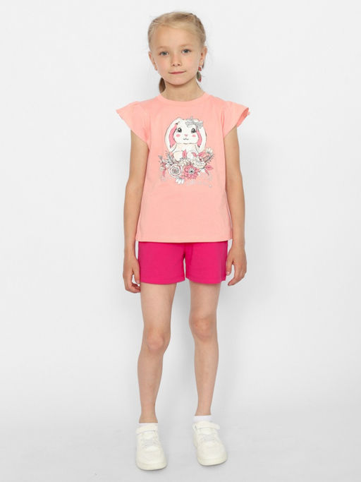 CRB wear/CWKG 63403-28 Футболка для девочки,коралловый/Ex.Cherubino фото 2