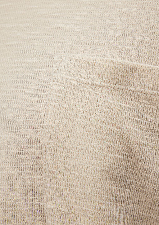 Bej Basic Tisort - Mavi фото 6