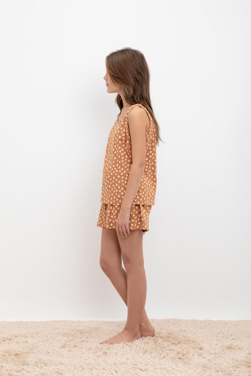 Crockid _ КБ 2819/миндаль,цветочный вальс пижама для дев