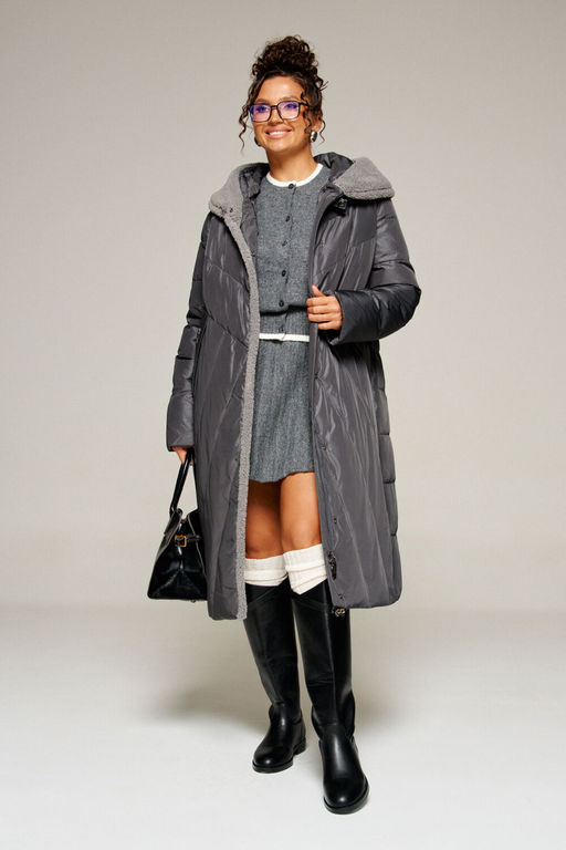 Пальто Beautiful Free 8017 графит