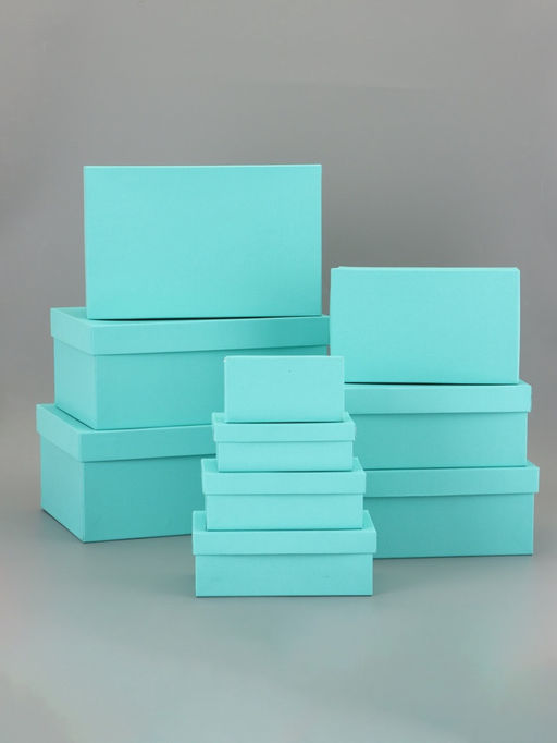 Набор подарочных коробок 10 в 1 «Тиффани» 30×19×12 - 12×6.5×4 см
