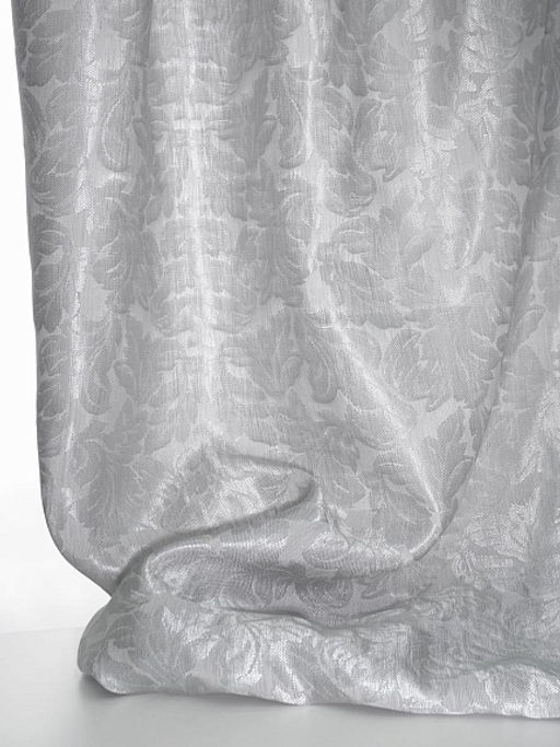 Лен с вискозой жаккард Севилья цв.серый металлик, ш.1.6м, лен-48%, вискоза-52%, 160гр/м.кв - Купава фото 2