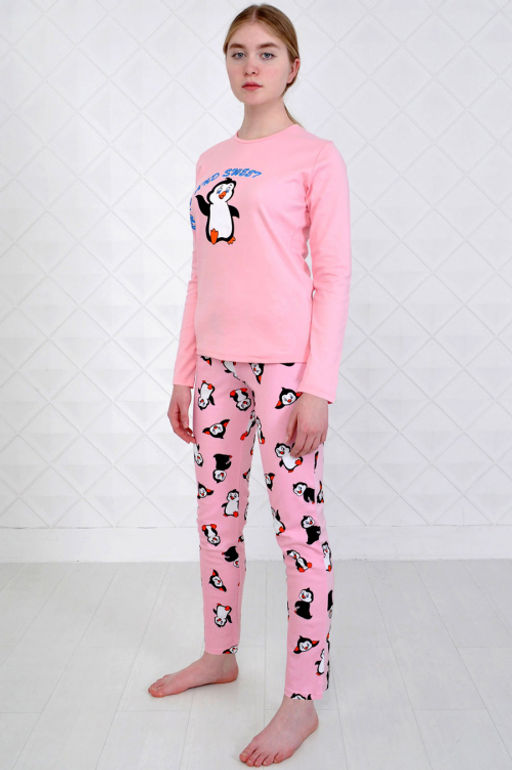 Арт. 4560 Пижама с брюками 46-52 (4 шт) Цвет:розовый - Калинка фото 3