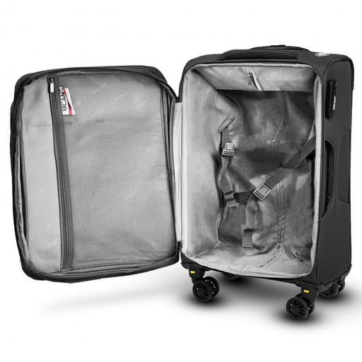 Чемодан (комплект из 3-х) ткань, 50125 Черный - Mironpan фото 3