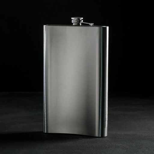 Фляжка ГИГАНТ «Авторская настойка», 1920 мл, серебристая