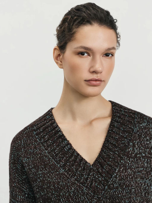 Джемпер с V-образным вырезом с шерстью альпаки / Zarina