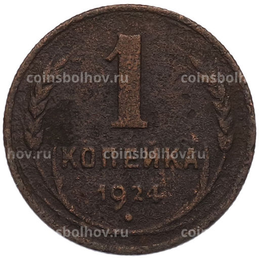 Монета 1 копейка 1924 года