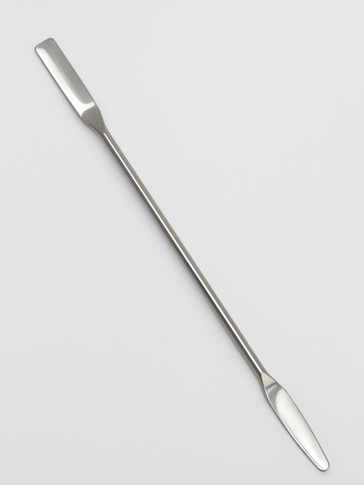 Шпатель для макияжа, двусторонний, 15 см, серебристый