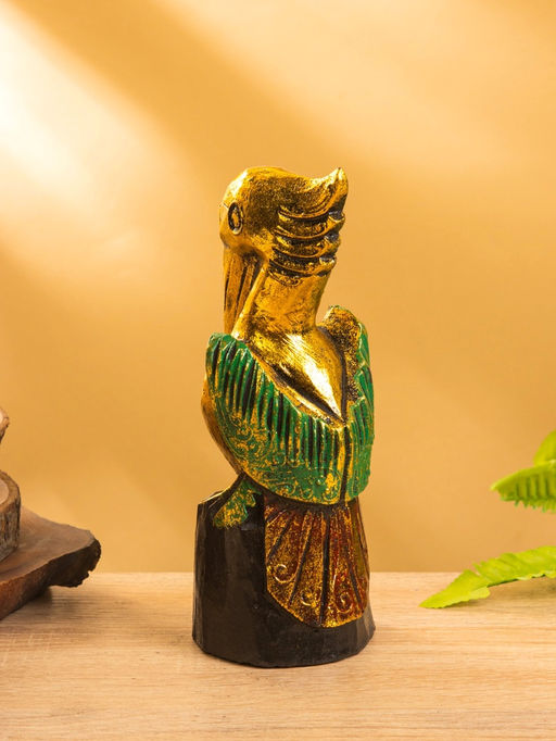 Сувенир интерьерный «Пеликан», 7×7×20 см, дерево, золото