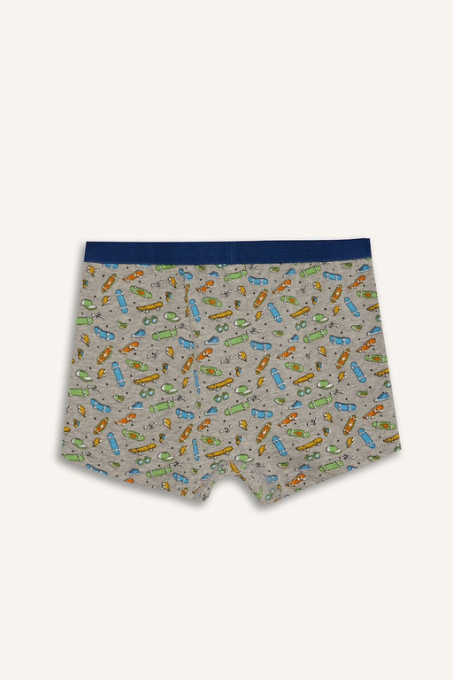 Kaykay Bask_l_ Penye 3l_ Boxer Erkek _ocuk - Defacto фото 3
