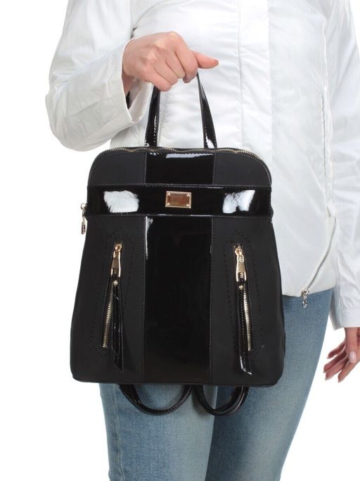 L22473 BLACK Сумка-рюкзак (искусственная кожа) - Фабричный китай фото 6