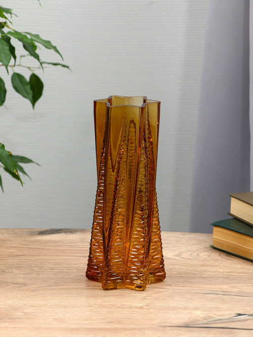 Ваза «Флоранс», 25×11×9 см, стекло, коричневая