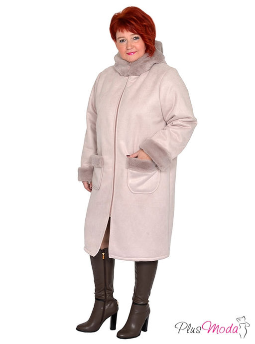 Жакет-дубленка Модель №1423 размеры 44-84 - Plusmoda фото 4