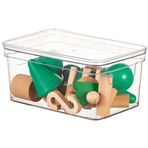 Органайзер для хранения с крышкой "ФЛАТТО", прозрачный, 25.2*16.8*11.8см (лейбл)