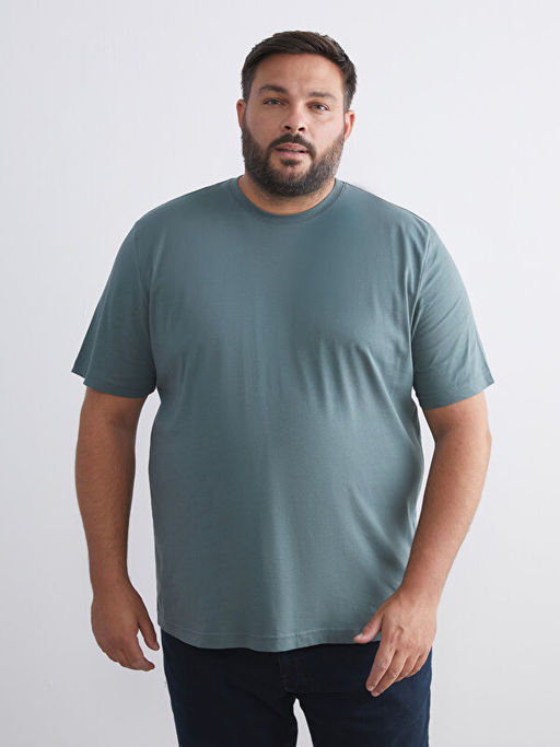 Bisiklet Yaka Penye Erkek Ti??rt