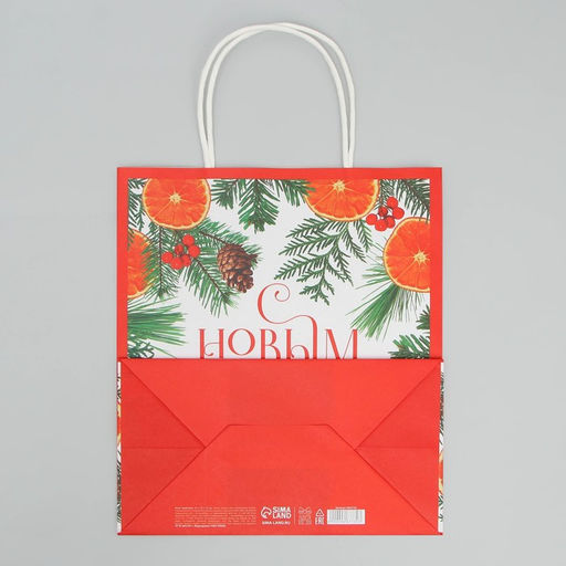 Пакет крафтовый Новогоднее чудо, 22 25 12 см - Доступные радости фото 5