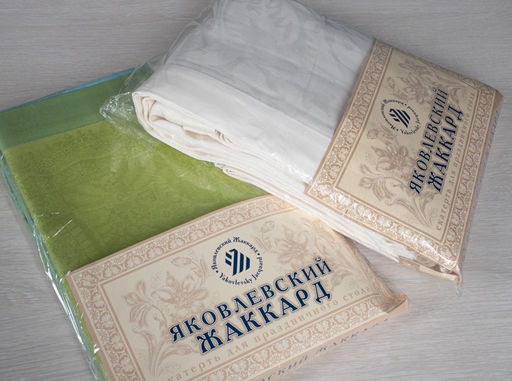 03с34 ЯК Скатерть 178*274 "Хива" цв. зеленый/голубой